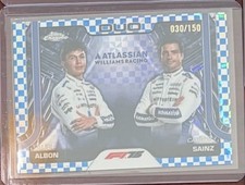 2025 Topps Chrome F1 75th Duo Blue Carlos Sainz Alex Albon Williams  #/150