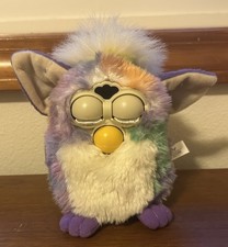 Vintage 1999 Furby Tie-Dye Pastel Rainbow 70-800 Rare Tested Working