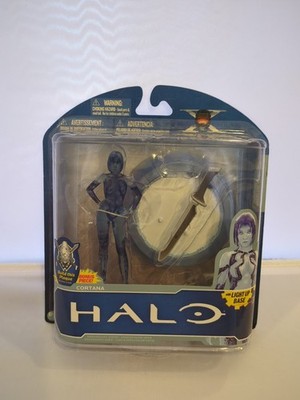 Halo 10th Anniversary Cortana Figure w/ Light Up Base 2011 McFarlane Toys 