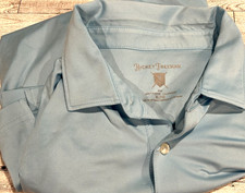 Hickey Freeman Golf Men's Short Sleeve Polo Golf Shirt Blue Preppy XL XLARGE