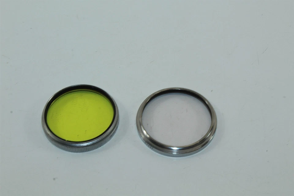 Camera Lens Filters Lot of 2 Yellow Ernst Leitz Gmbh Wetzlar Clear - Walz #1091A - Image 2 of 4