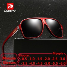 DUBERY Men Women Tinted Myopia Nearsighted Glasses Outdoor Shade Sunglasses New