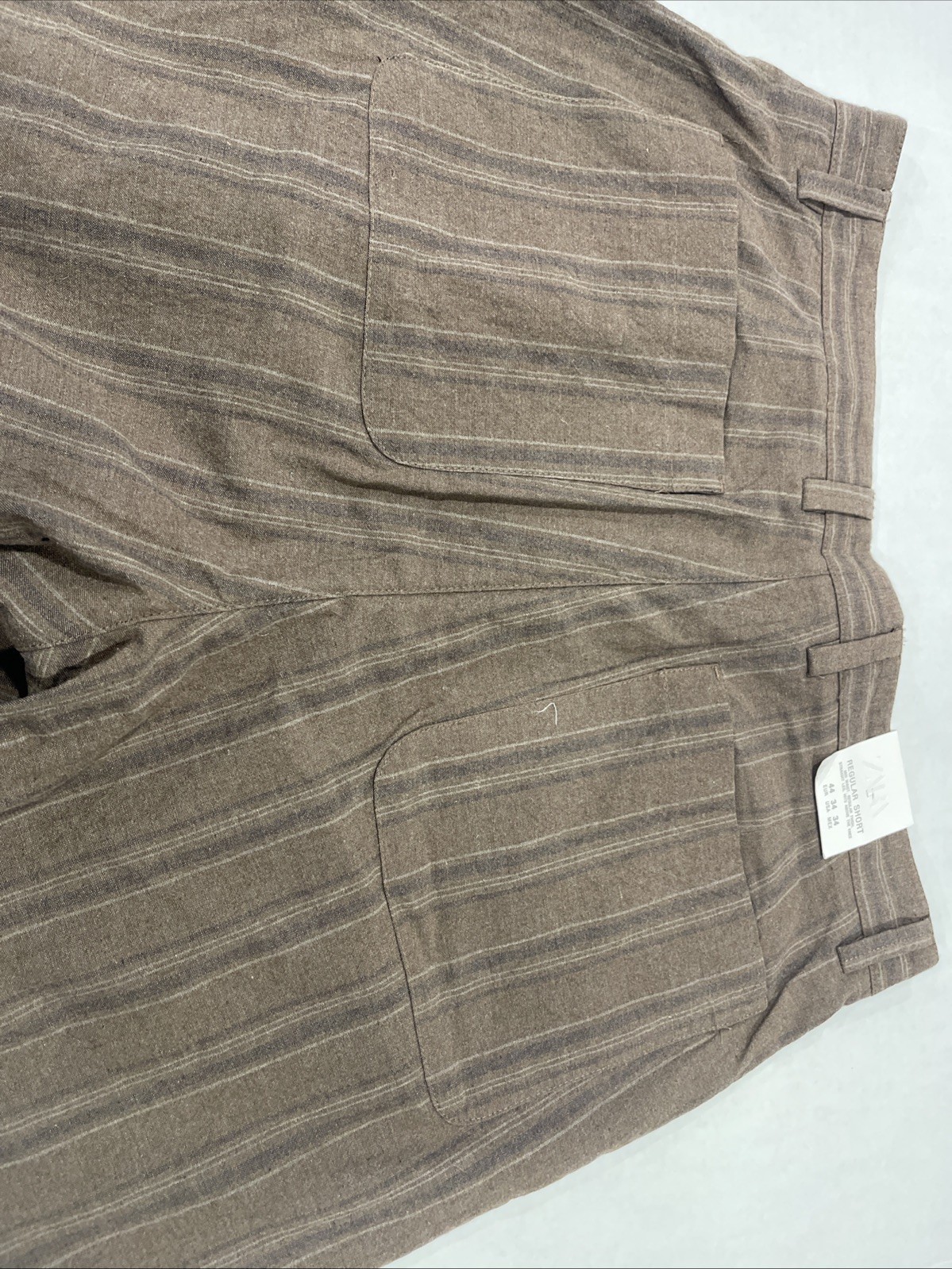 Zara Men’s L Shorts Size 44 Brown Cotton thumbnail 12