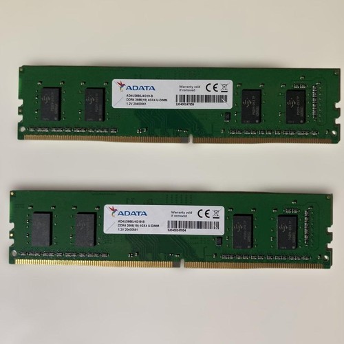 ADATA 8GB DDR4 RAM 4GB x2 Speichermodule Dual Channel Gebraucht/Getestet