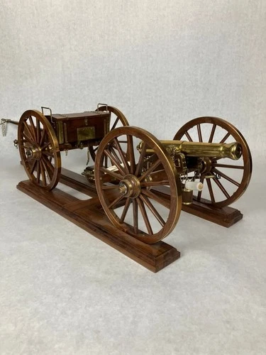 Museum-Displayed Civil War Napoleon Cannon & Limber Model