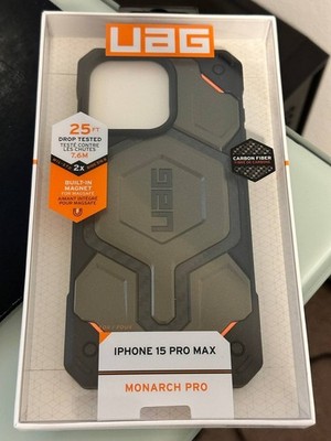 UAG Monarch Pro Magsafe Case for iPhone 15 Pro Max- Carbon Fiber Element Green