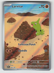 Larvitar 203/197 Illustration Rare Obsidian Flames