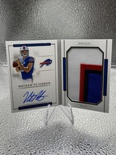 Nathan Peterman 2017 National Treasures Jumbo Prime Signatures Vertical VAR #/99