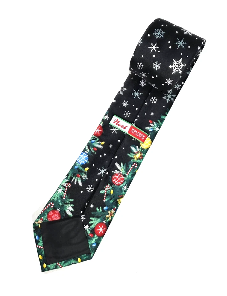 Праздничный мужской галстук Noel украшения для рождественской елки снежинки 57 дюймов - Изображение 3 из 4