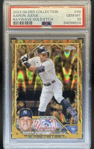 2023 Topps Gilded Collection Gold RayWave Aaron Judge #99 /25 PSA 10 Yankees MLB