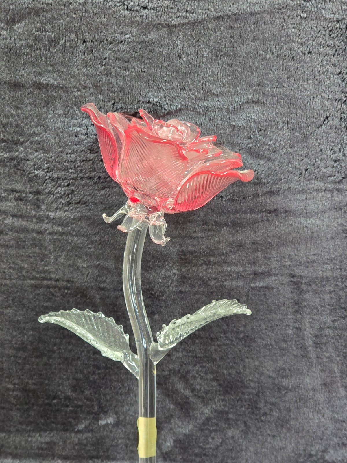 BEAUTIFUL Waterford Fleurology Fine Crystal Sculpted Pink Rose Flower 14.5" Mint