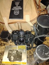 Yashica FR1 FR I 35mm SLR Film Camera with Contax Lenses and Flash Case