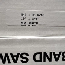 M.K. MORSE #1515735 BAND SAW BLADES 2 NEW 10’ 1 3/4”x.035  6/10 VP