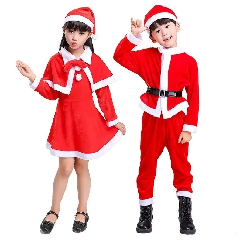 Disfraz de Papá Noel Navidad Claus Niños Traje Niños Conjunto para Vestido Niñas Niño Foto 3 de 4