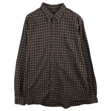 Used Eddie Bauer Light Flannel Check Shirt Men's XL Size XL 