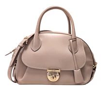 Salvatore Ferragamo  Fiamma 2way Shoulder Bag Leather Beige