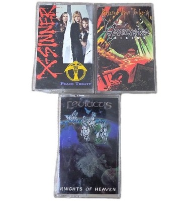 X-Sinner, Leviticus & Vengence 80's Christian Metal Cassette Lot