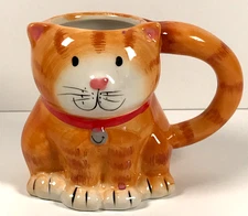 Orange Tabby Cat Coffee Mug Planter Boston Warehouse Trading Corp. Excellent