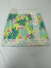 Lilly Pulitzer Vintage Tropical Floral Skirt Women's size 8
