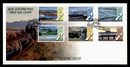 DR WHO 1997 NEW ZEALAND FDC SCENIC ISSUE COMBO $1.80 R38944