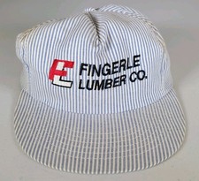 Fingerle Lumber Company Strapback Hat Ann Arbor Michigan Vintage USA