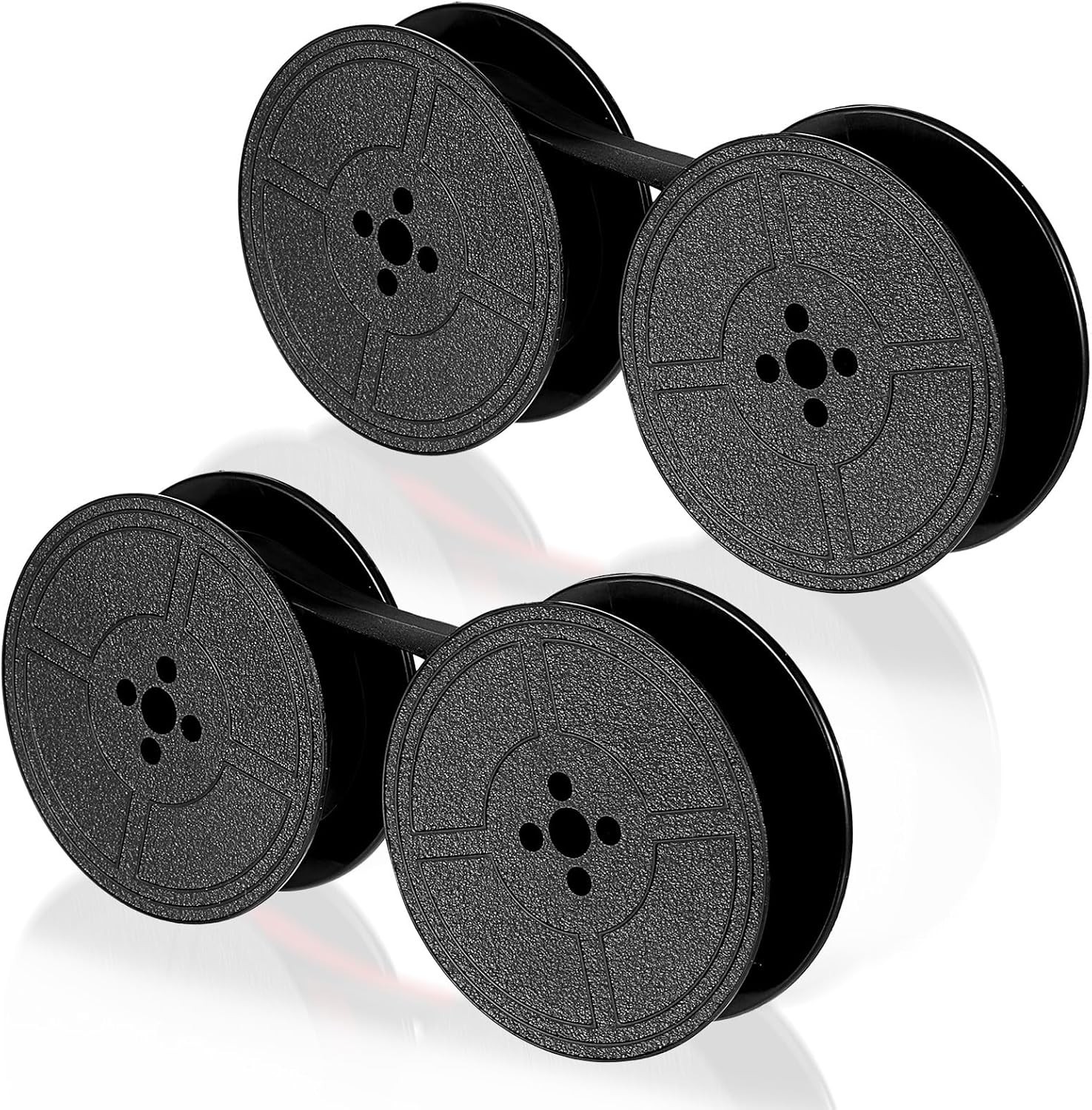 Universal Typewriter Ribbon Twin Spool Replacement Pack - Black Ink (2 Pcs)