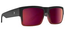 NEW Spy Cyrus Sunglasses-Soft Matte Black Red Fade-Happy Bronze Red Plum Mirror