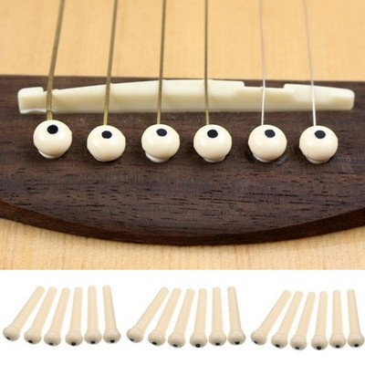 12 Stück Bridge Pins Akustikgitarre Saitenende Peg Fester Halter Werkzeugzubehör