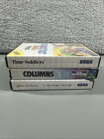 Sega Master System Game Bundle Lot 3 CIB Columns Time Soldiers Alien Syndrome