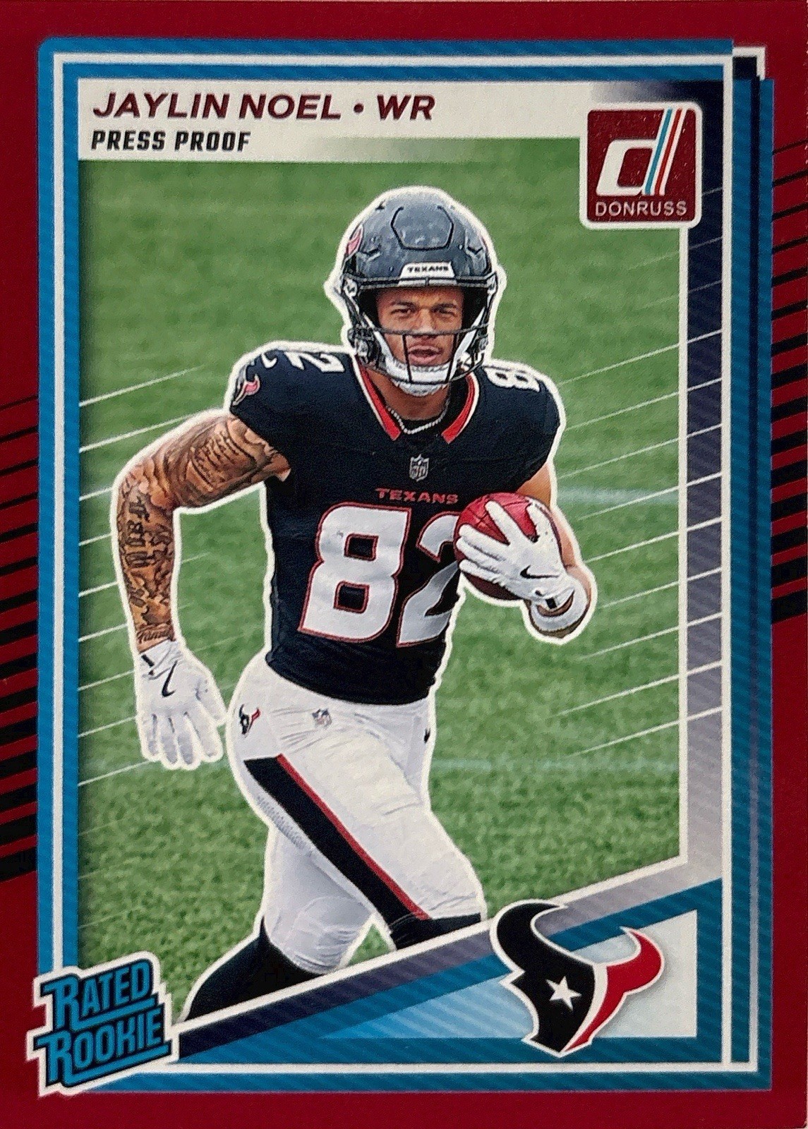 2025 Panini Donruss - Rated Rookie Jaylin Noel #324 Press Proof Red (RC)