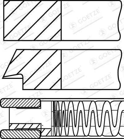 Segments pistons GOETZE ENGINE 08-141300-10 moteur Caterham kit complet