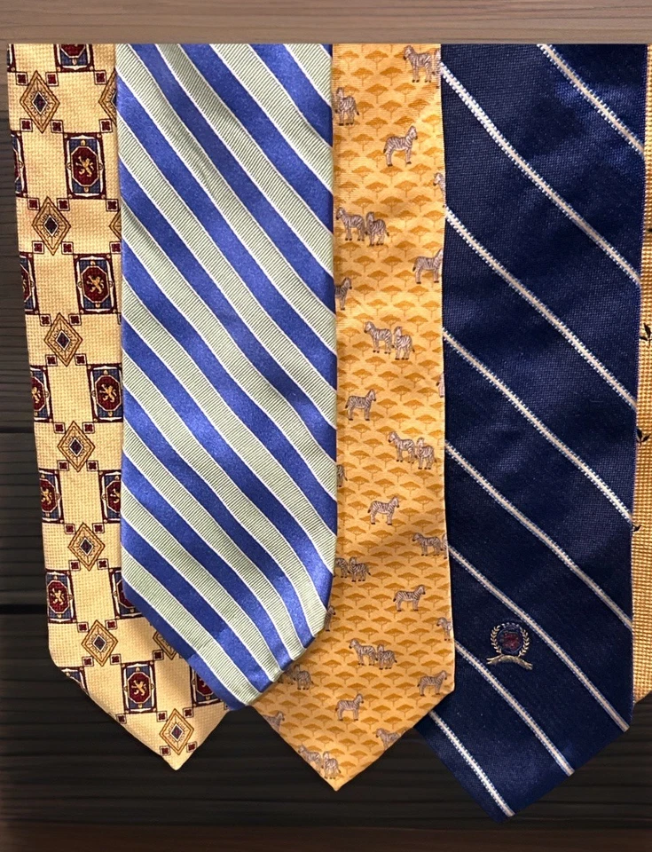 Tommy Hilfiger Tie Necktie Lot 9 Current Vtg Bundle USA Italian Silk *Bonus Tie - Image 3 of 4