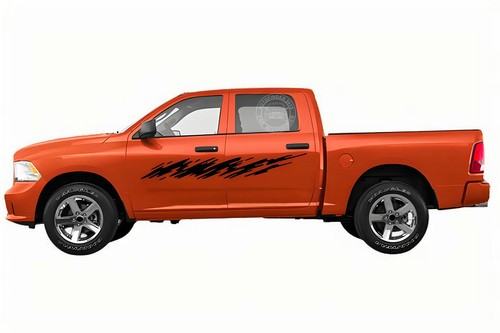 Mud Splash Stripe Graphics Decal For Dodge Ram 1500 2500 Side Door Vinyl Sticker - Picture 4 of 9