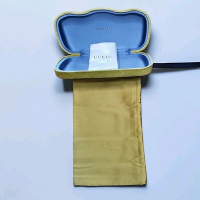 New Gucci Sunglasses Case YELLOW Velvet Clamshelll Gucci  display picture 1