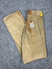 Vintage 70  s Levis Corduroy Pants Womens 26x33 Beige Distressed White Patch NWT