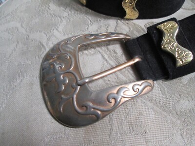 Vtg ESCADA black Leather suede WOMEN
