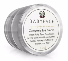Babyface COMPLETE EYE CREAM Haloxyl Eyeliss Caffeine Wrinkle Dark Circles Puffy