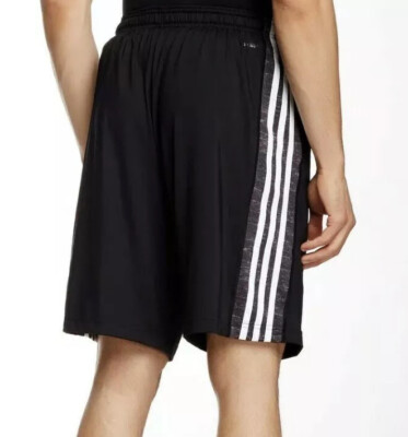 Adidas Team Issue 3 Stripe Shorts Black White Heather AC0731 Training Basketball