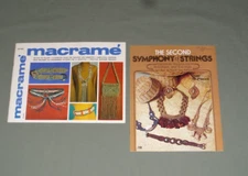 2 Vintage Jewelry, Belts & Purses, Shoulder Bags Macrame Books Patterns 1970's