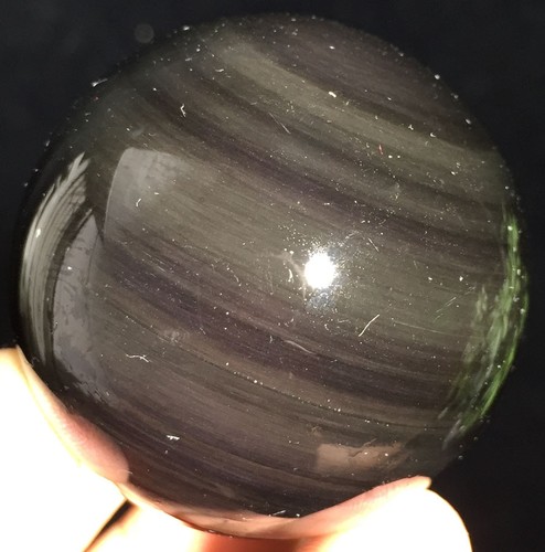 1,94 Zoll 150 g natürlicher Regenbogen-Obsidian poliert Kristallkugel Kugel Heilung IP0575 - Bild 10 von 11