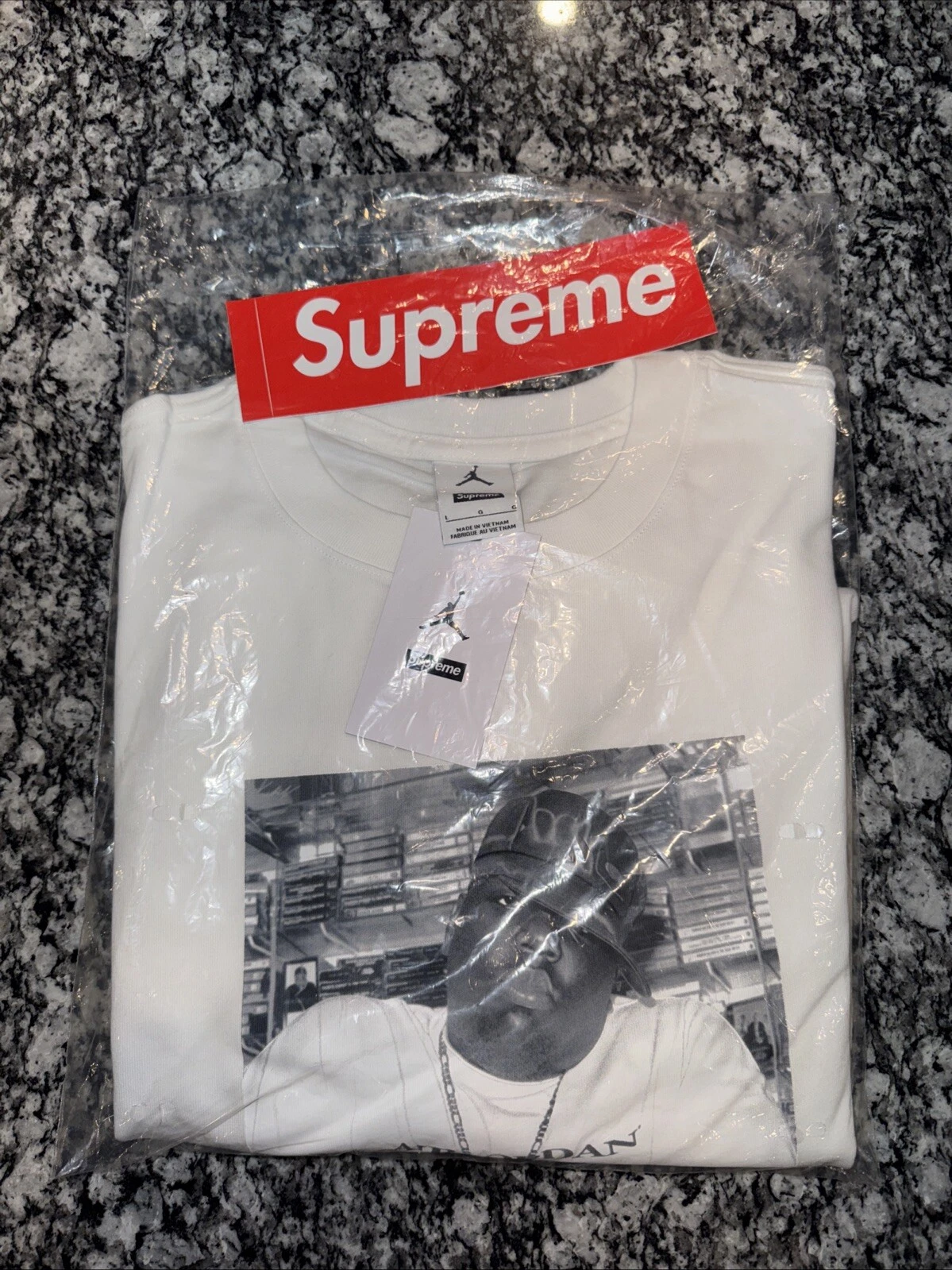 T shirt blanc Supreme Jordan Biggie S/S taille L EXPÉDIÉ LE LENDEMAIN ✅