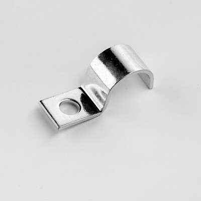 25 cable clamps 15 mm DIN 72571 single lug pipe metal steel galvanized