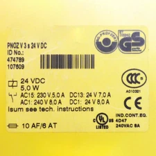 New 474789 Safety Relay For Pilz PNOZ V3S 24VDC