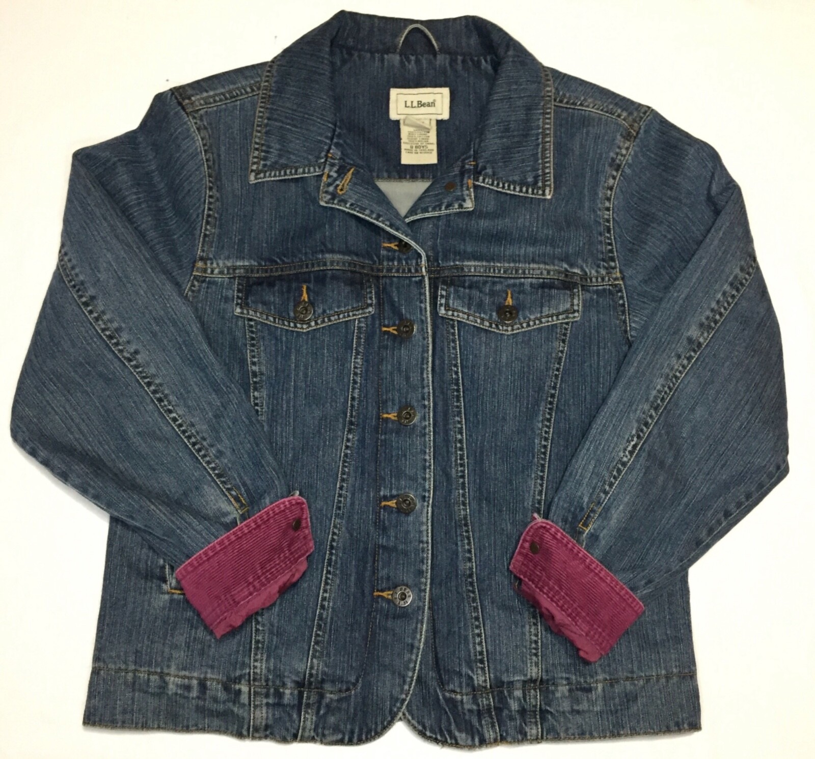 LL Bean Medium Blue Wash Cotton Denim 