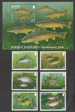 FRESHWATER FISH SET AND MIN SHEET JERSEY 2010 NATURE