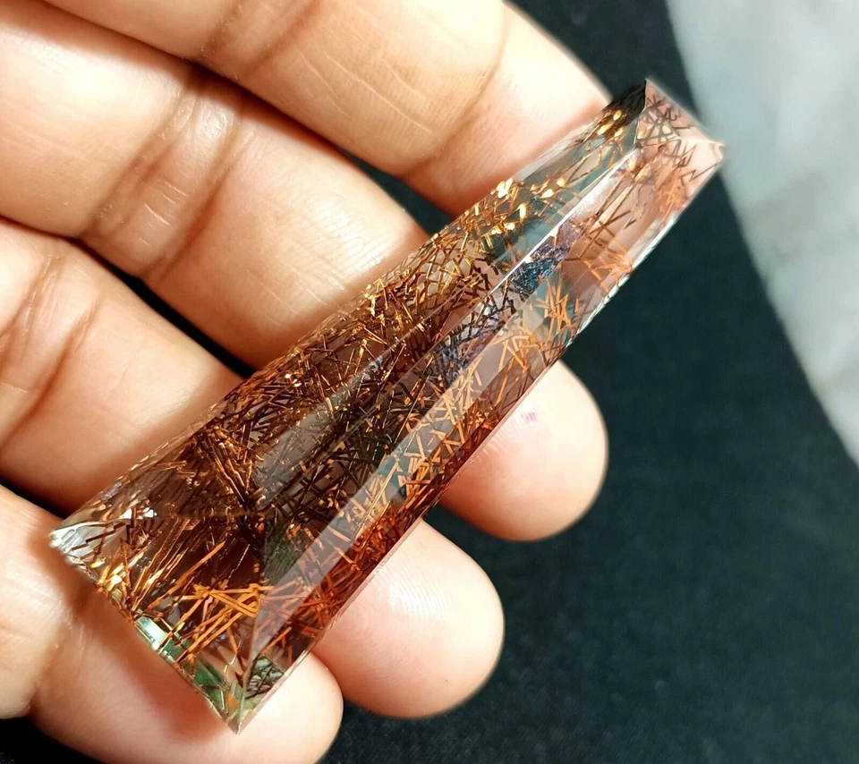 100 Ct Fancy Cut Natural Rutilated Quartz Loose EGL Certified Gemstone - Image 3 of 4