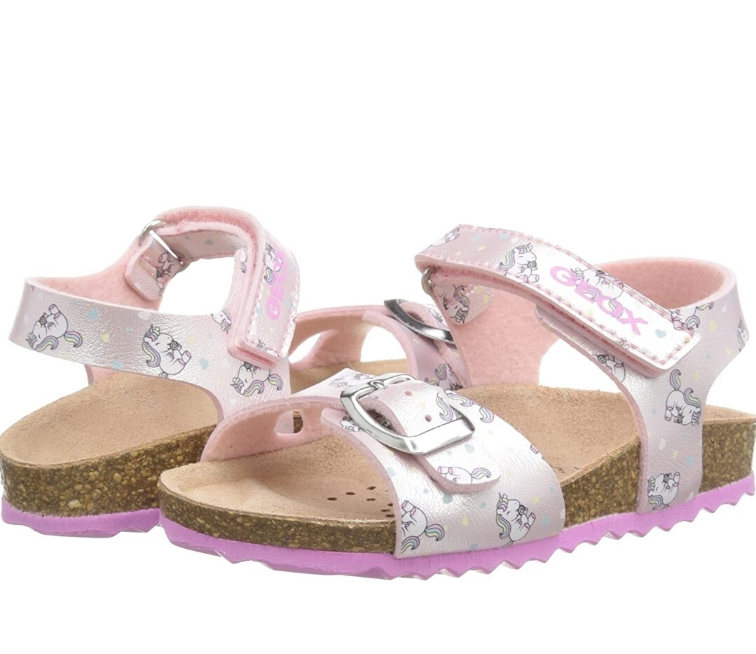 Sandalia Geox Niña B Calza, Rosa Lt Fucsia, Unicornio, Talla.8.5. EU 26