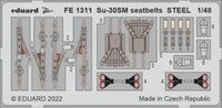 MW22 Eduard FE1311 SU-30SM Seatbelts Steel 1/48 Zoom Set For Great Wall Hoby