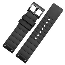 Rubber watch strap For Cartier SANTOS 100XL chronograph with H buckle.