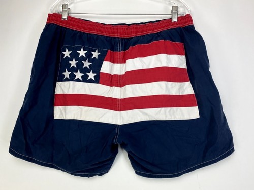 Vintage Tommy Hilfiger Swim Trunks Shorts American Flag Men's Size Large - Picture 3 of 5